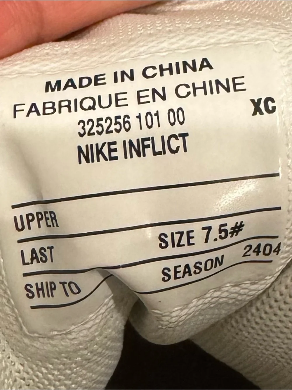 Nike Inflict 3 White & Black Wrestling Shoes 7.5